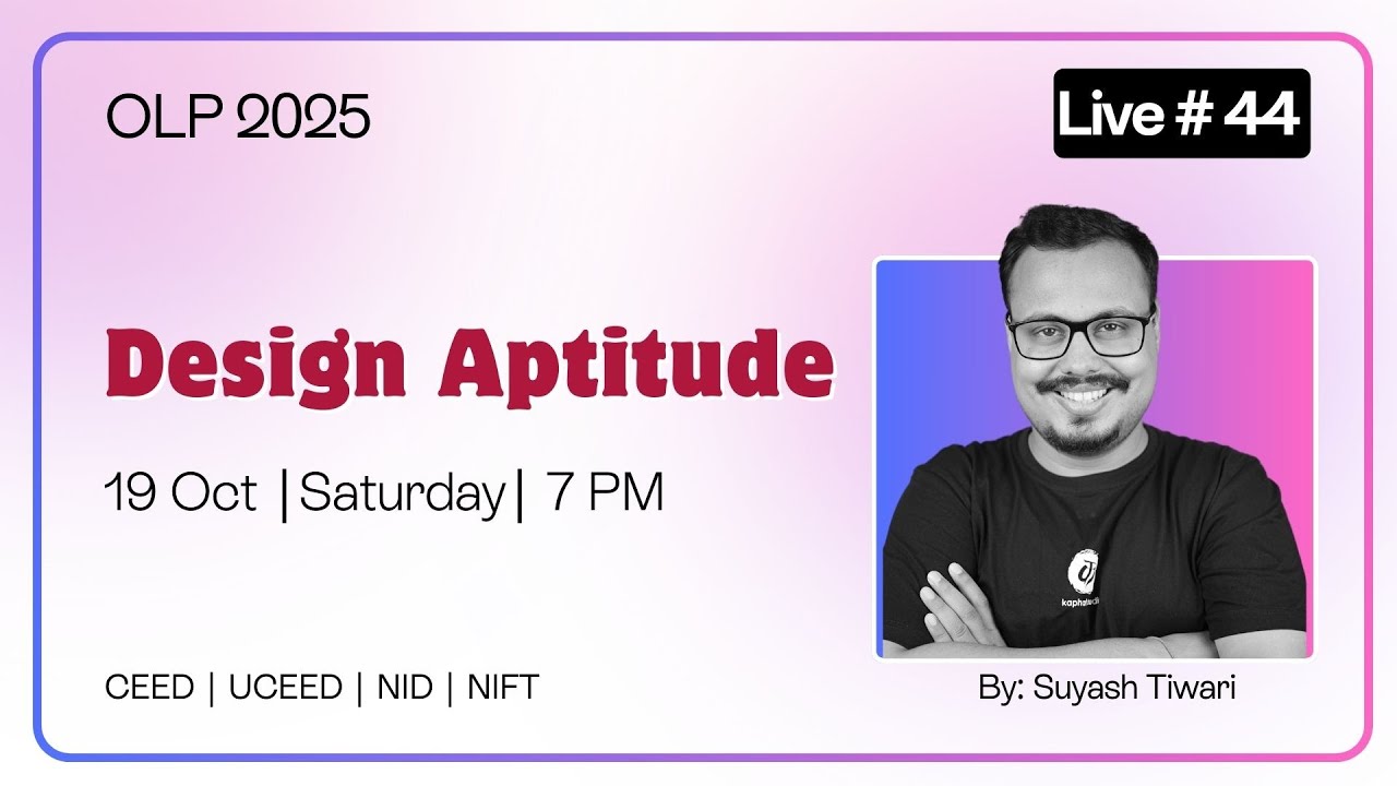 Live #44 | Design Aptitude | UCEED | CEED | OLP 2025