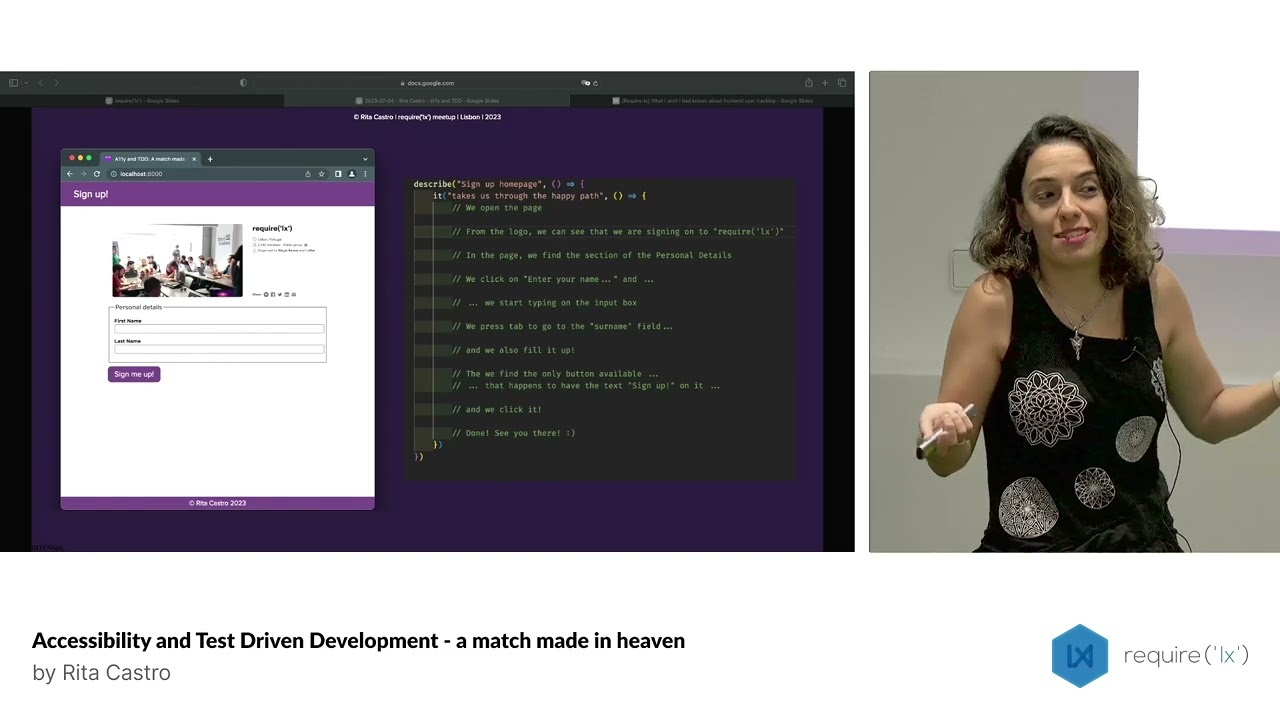 Rita Castro - Accessibility and Test Driven Development - a match made in heaven