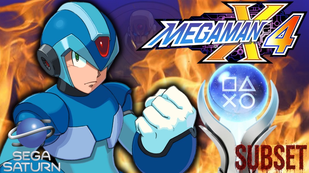 Mega Man X4 (Sega Saturn) Boss Rush No Damage Buster Only - X (RetroAchievements Subset Bônus)