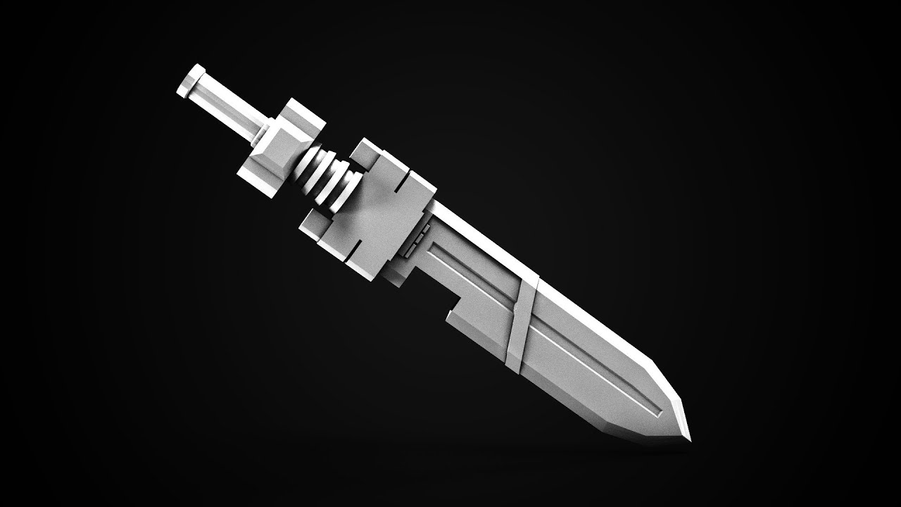 Modeling simple sword 3ds max tutorial