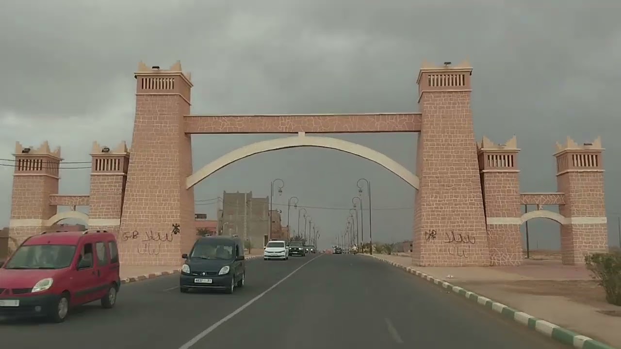 Day 1 from Marrakech to Mhamid desert 🏝️ long way and contrast of landscapes #travel #اكسبلور
