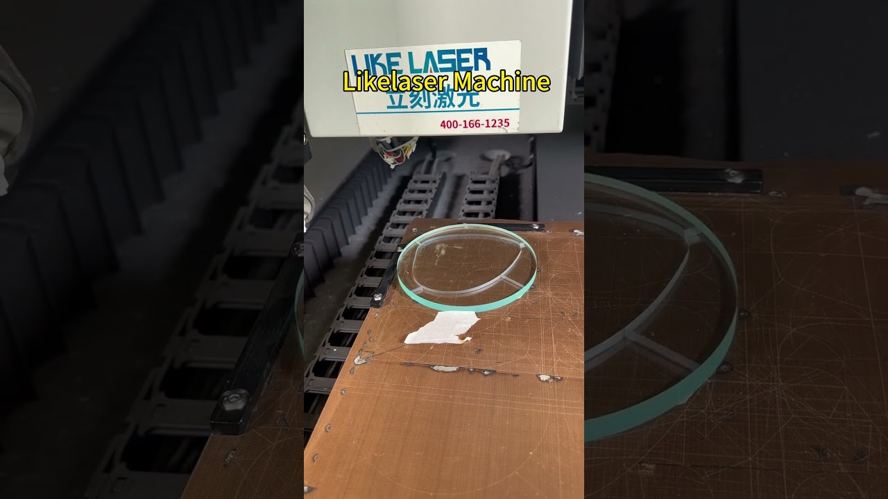 #laser #glass #cut Picosecond laser cuts glass. Fast speed and smooth edge.