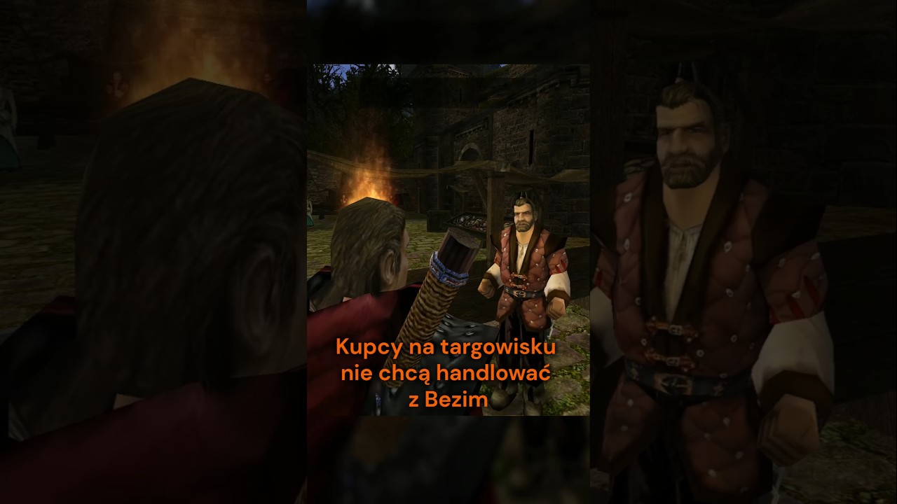 kupcy na targowisku nie chcą handlować z Bezim #gothic #shorts #gaming #gothic2 #gothic2nockruka