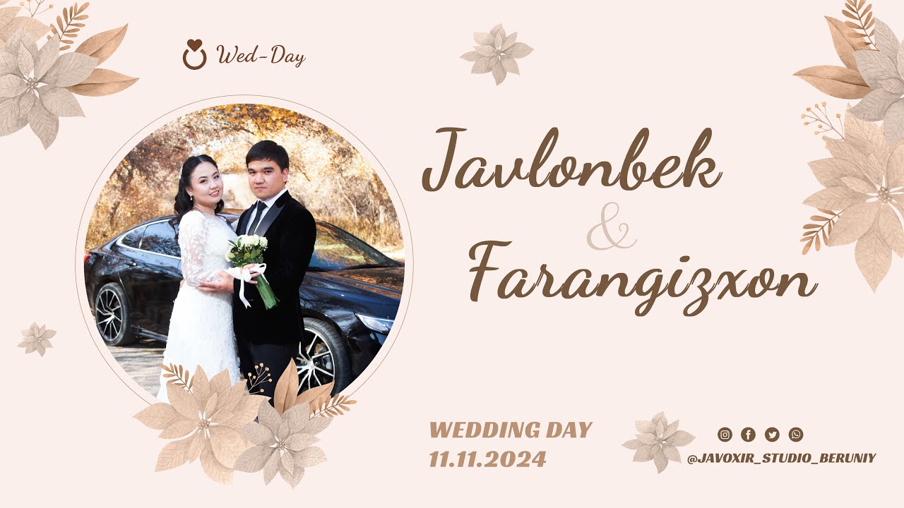 Javlonbek + Farangizxon | 11.11.2024 | A'lo to'yxonasi
