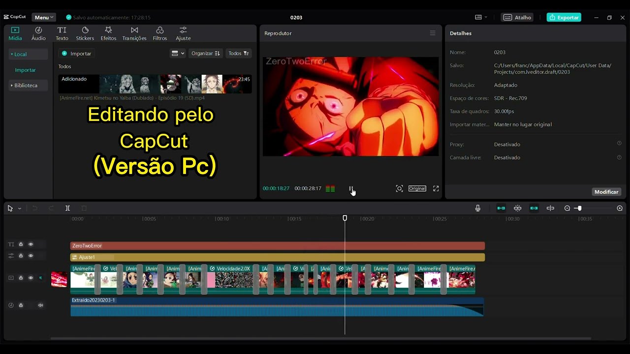 Editando pelo CapCut - Vers&atilde;o PC「Demon Slayer Edit 」- Sing For The Moment