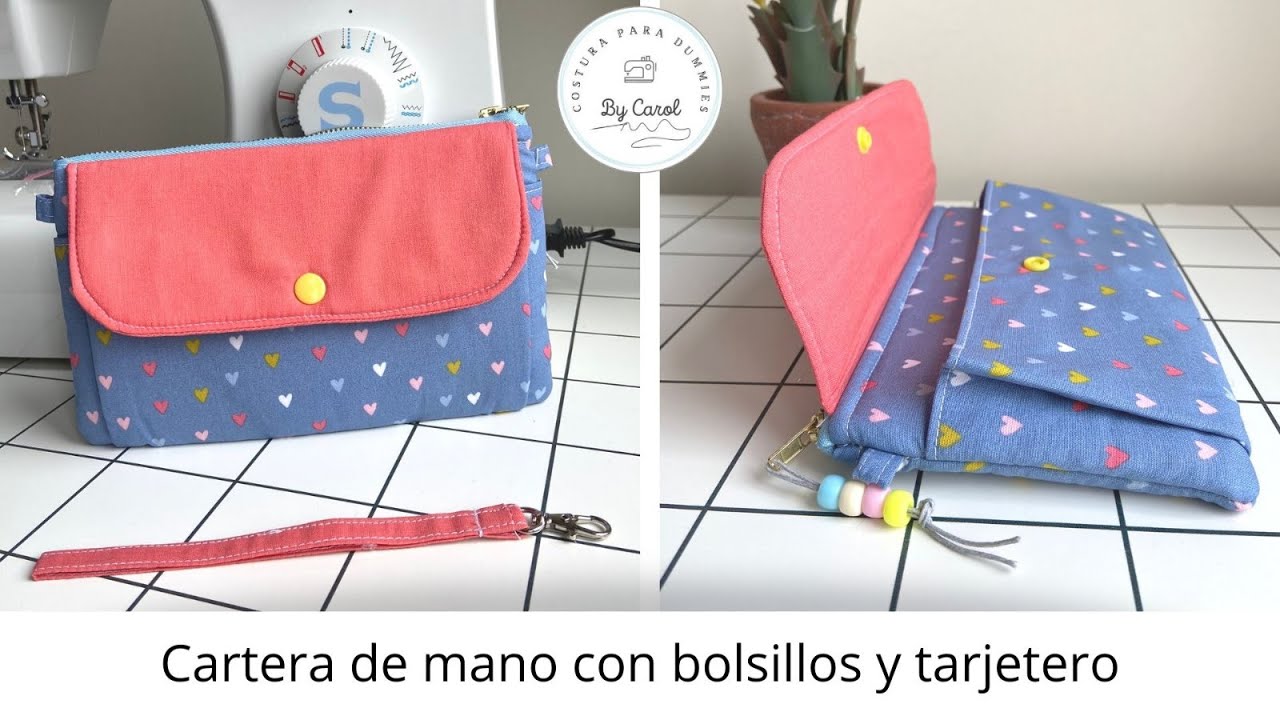 Tutorial costura: ¿Cómo hacer una cartera de mano de tela con tarjetero/clutch?