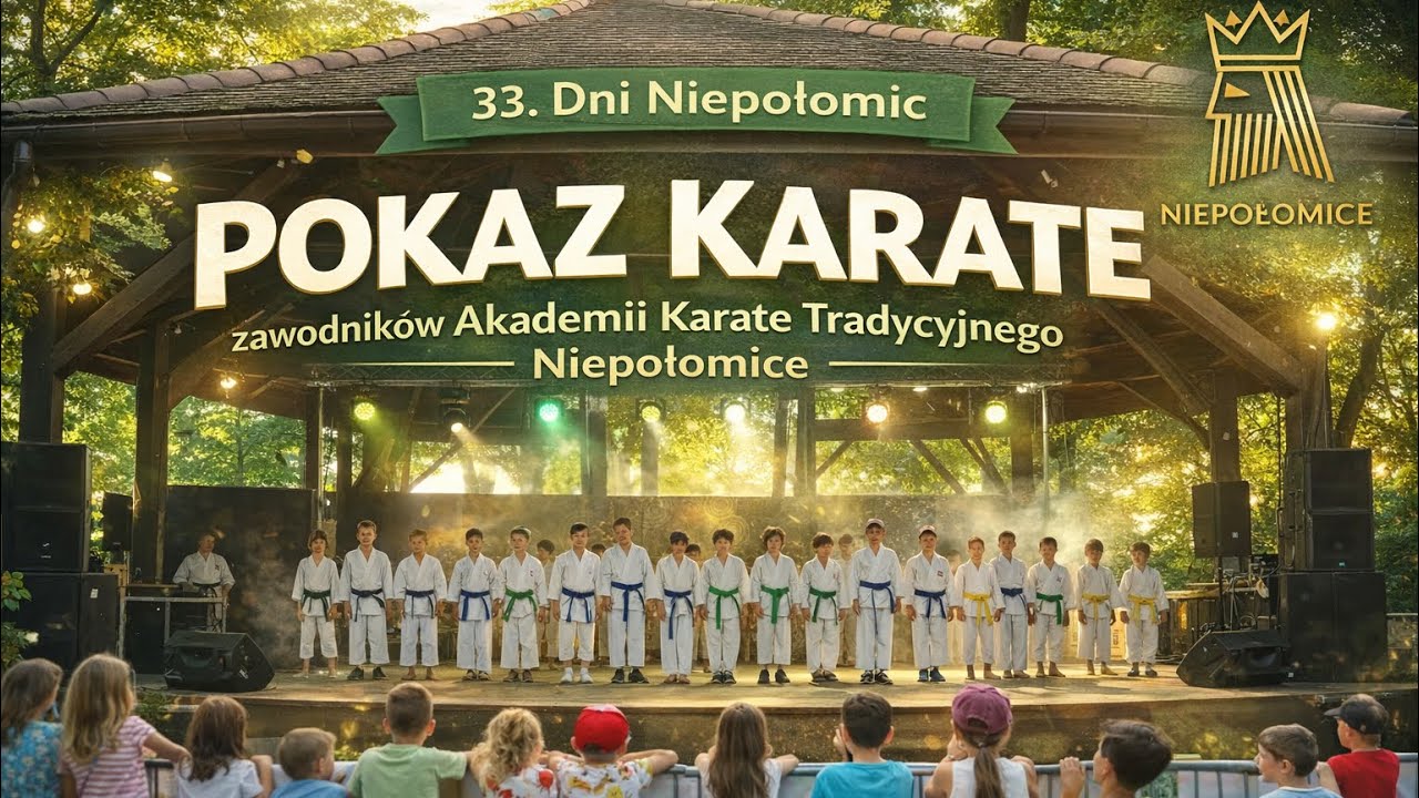 Pokaz karateków z mojego klubu AKT z okazji  33 Dni Niepołomic