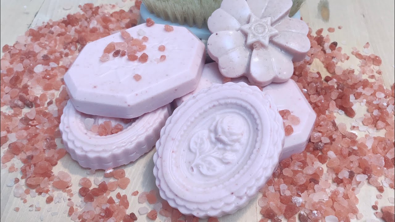 JABONES CON SAL ROSA DEL HIMALAYA, DERRETIR Y VERTER 💕🌺🌹👍