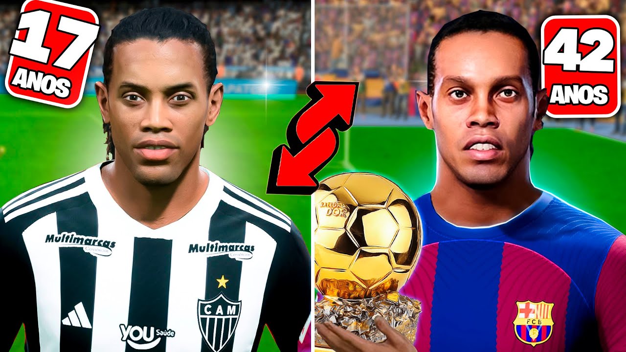 JOGUEI a CARREIRA do RONALDINHO ao contrario! 🤨