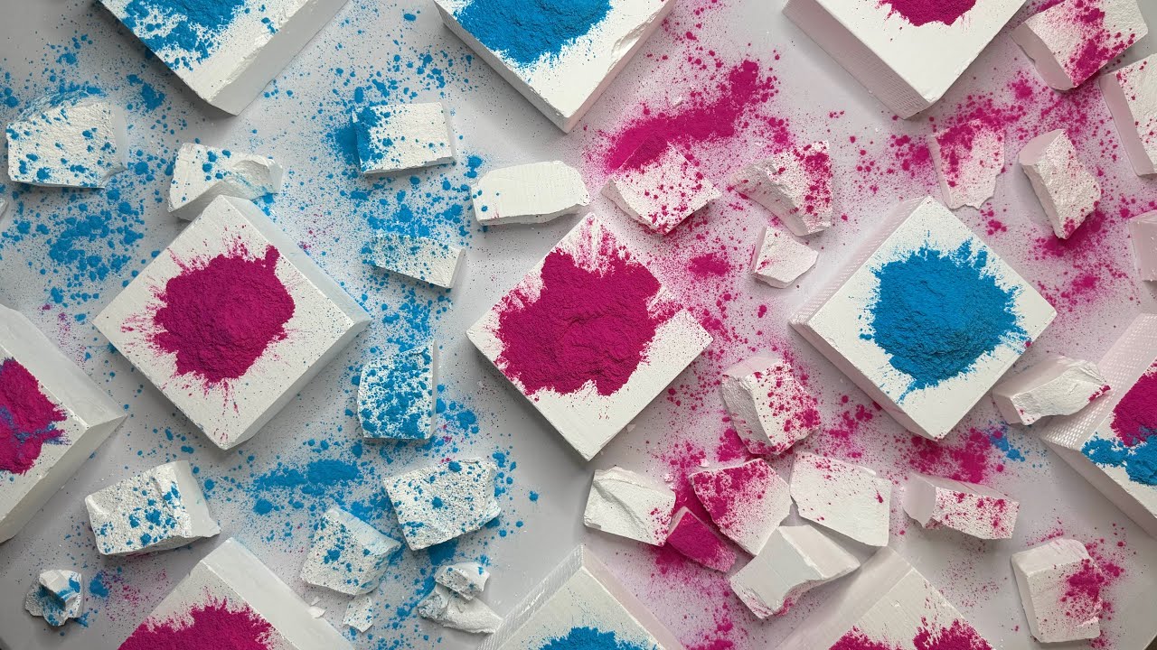 ASMR | Color Powder | Chunks | Fresh White | Blocks | Satisfying 