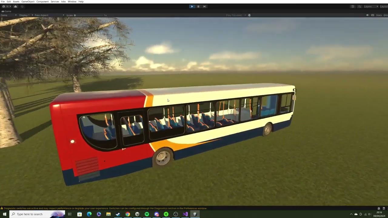 Unity Bus Simulator - Enviro 300 WIP Import & Lighting Test