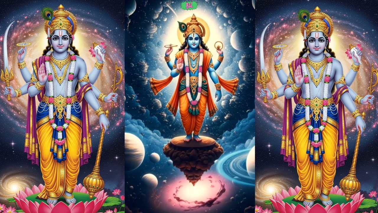 🕉️Om Vishnu namah music  I 🎶Feel the chant of God Vishnu names empower divine protection and peace