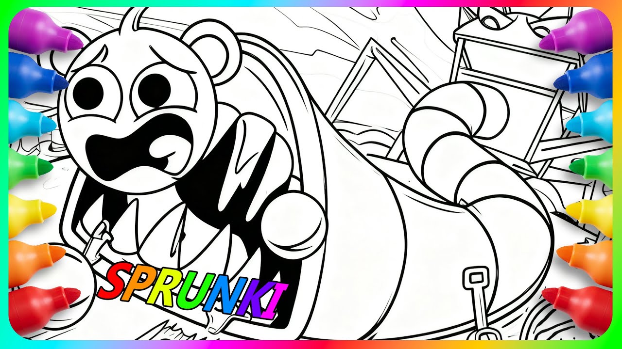 Incredibox SPRUNKI Coloring   Horror Mode! 🎨😱#sprunki #drawing #art
