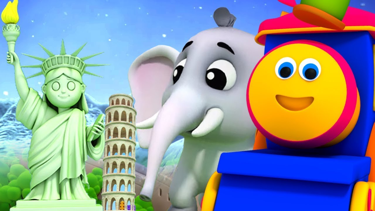 Bob le train | autour du monde |  Bob Around The World | chansons de bébé | Française Rhymes
