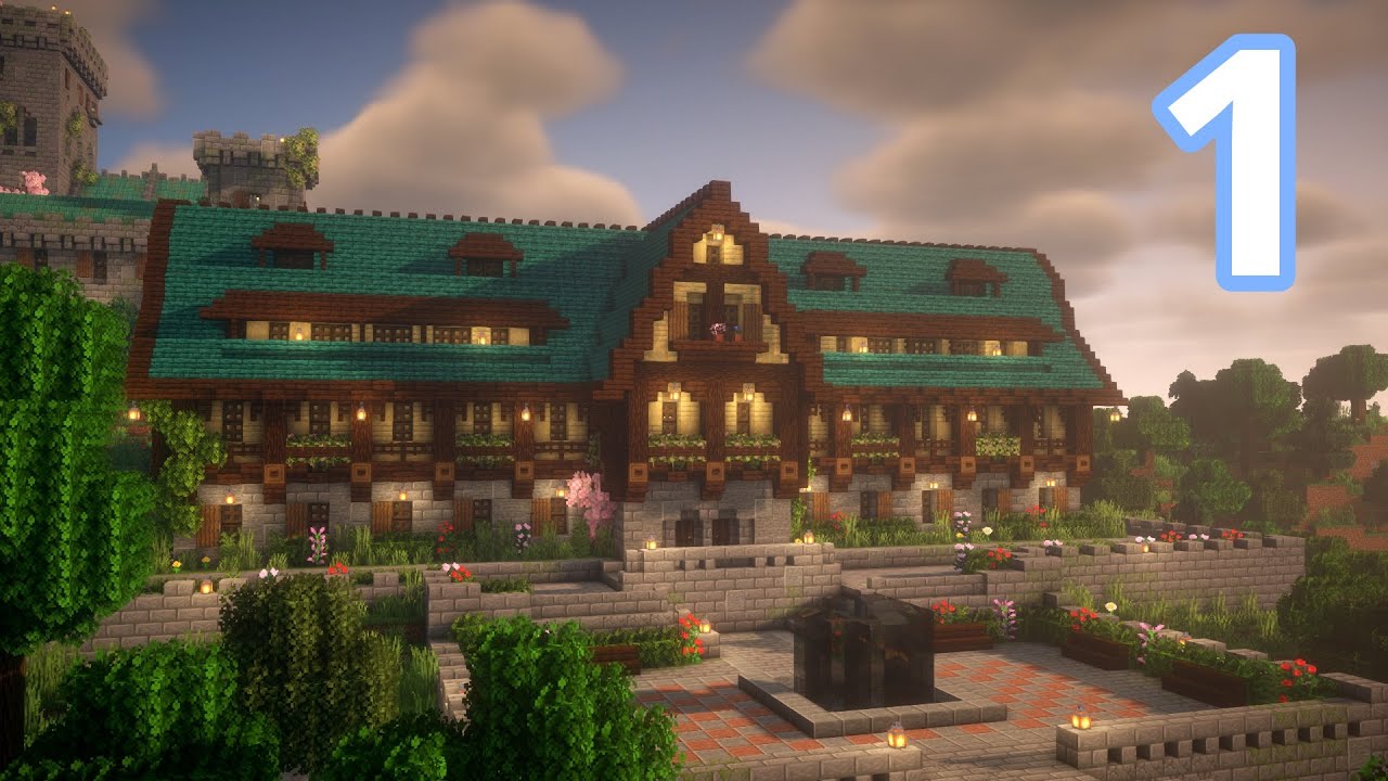 Minecraft | How to Build a Villager Trading Hall - Part 1 of 2: Exterior Java & Bedrock 1.20