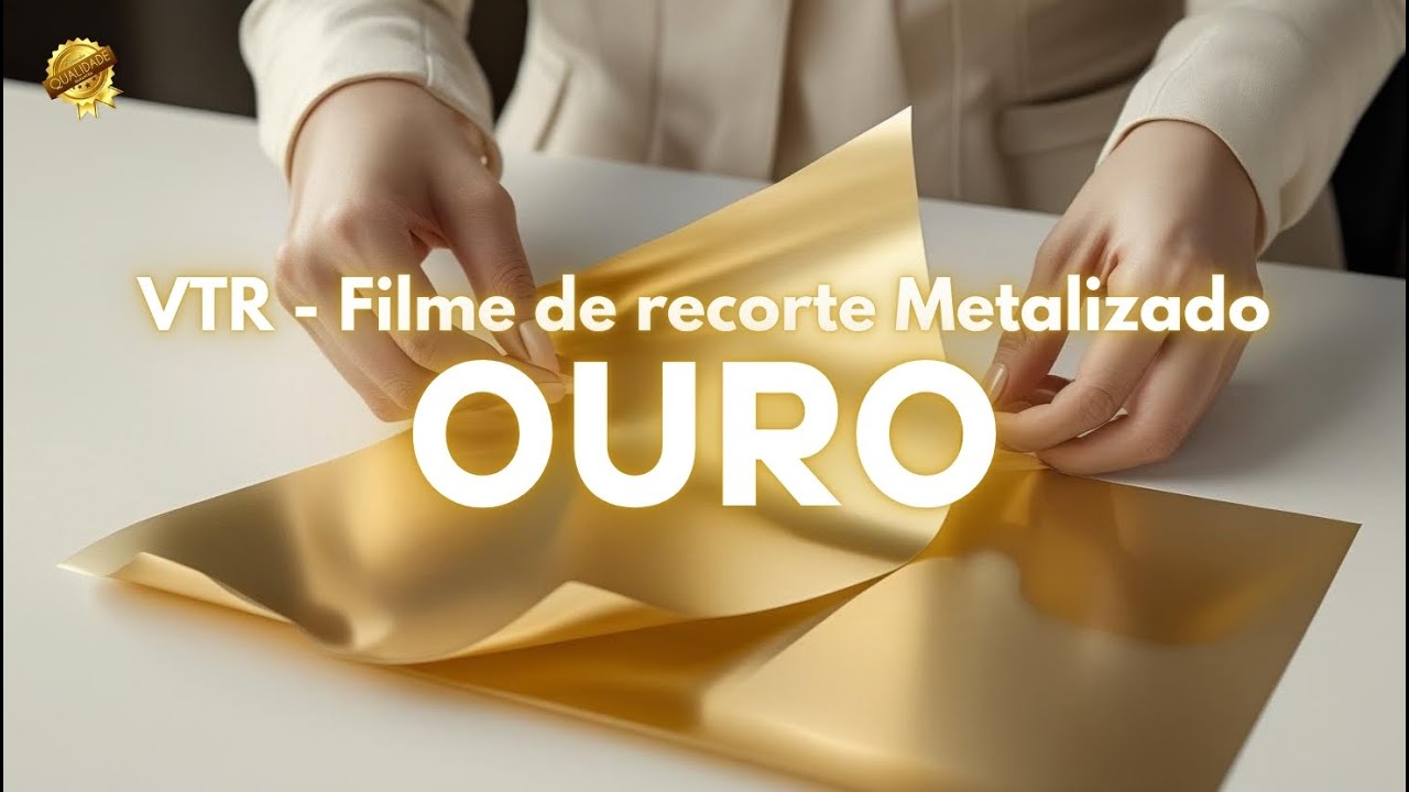 Como personalizar QUALQUER peça utilizando VTR - Filme de recorte ouro metalizado