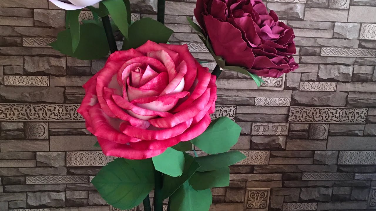 Büyük gül yapımı evafoam 2mm#Dev gül