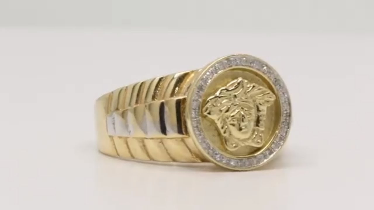 Bague Versace Avec Diamants 0.10 CT