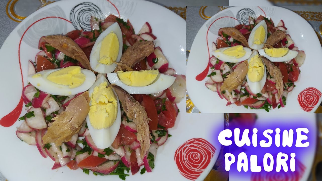 سلاطة فجل التونسية salade de radis tunisienne🇹🇳🔥💥🇩🇿