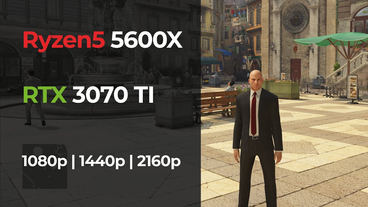 Hitman Max Settings | RTX 3070 TI | Ryzen5 5600X | 1080p, 1440p, 2160p