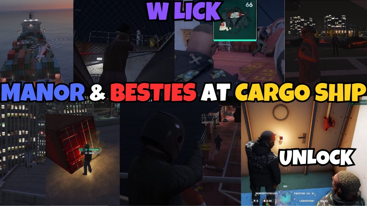 MANOR & BESTIES At CARGO SHIP: Besties Get A Crate & SK Hits A Lick + Get Unlock | NOPIXEL 4.0 GTARP