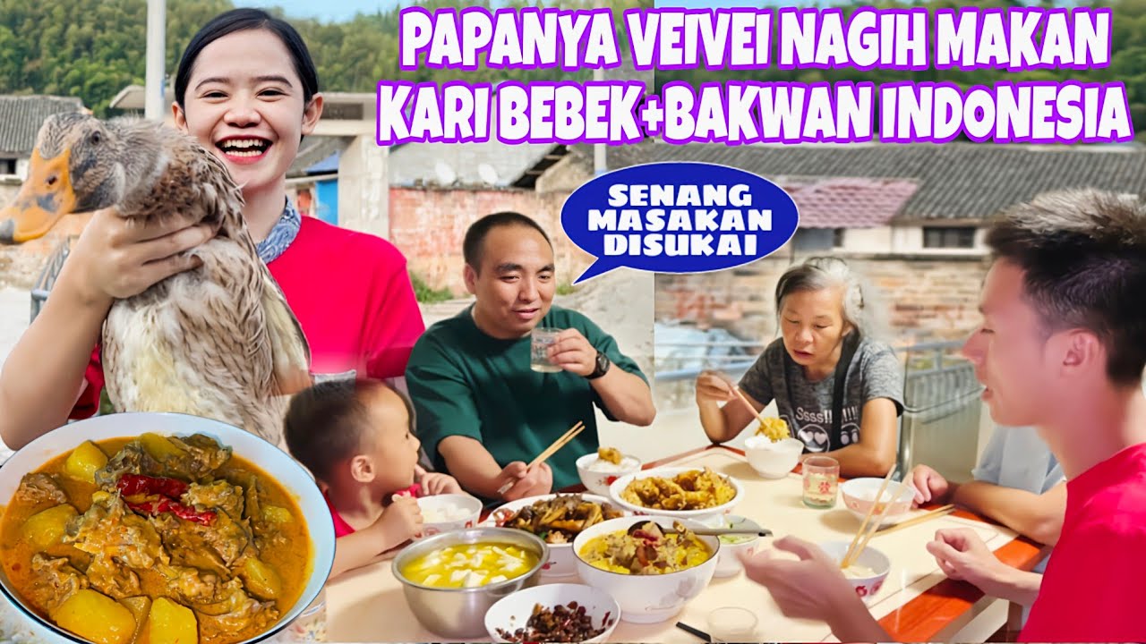 TANGKAP BEBEK LALU MASAK KARI BEBEK+ BAKWAN INDONESIA, KAGET BESOK DISURUH MASAK KARI BEBEK LAGI