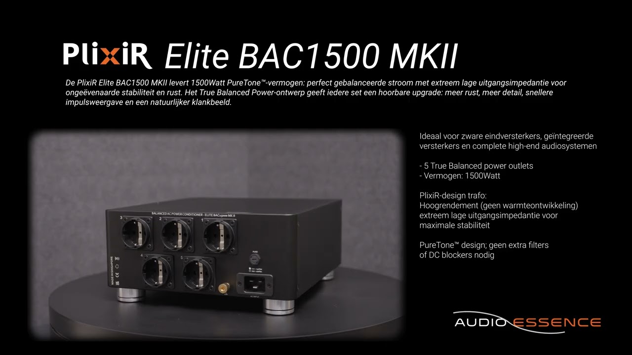 Ontdek de PlixiR Elite BAC 1500 MKII Powerconditioner – 360° Productoverzicht