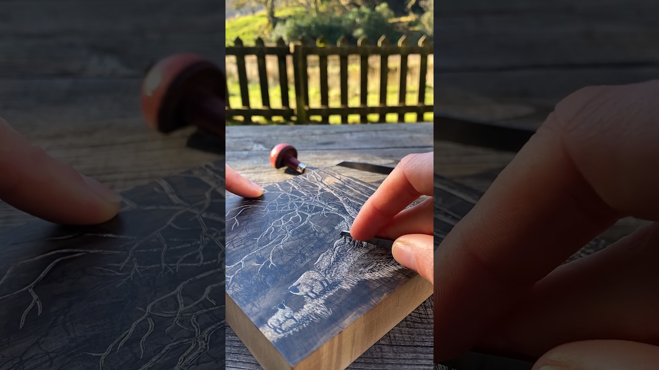 Engraving outside in nature ☀️ 