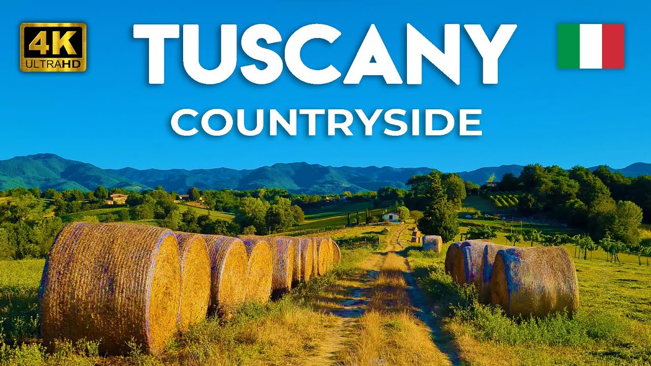 TUSCANY COUNTRYSIDE 4K 🇮🇹 Walking Tour in Tuscany, Italy [4K 60fps]