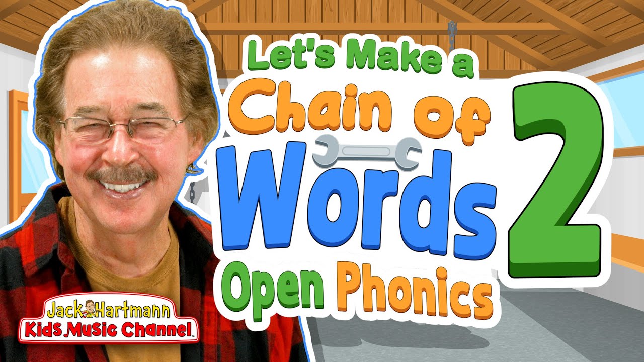 Let's Make a Chain of Words 2! | Open Segmented Phonics Version | Jack Hartmann