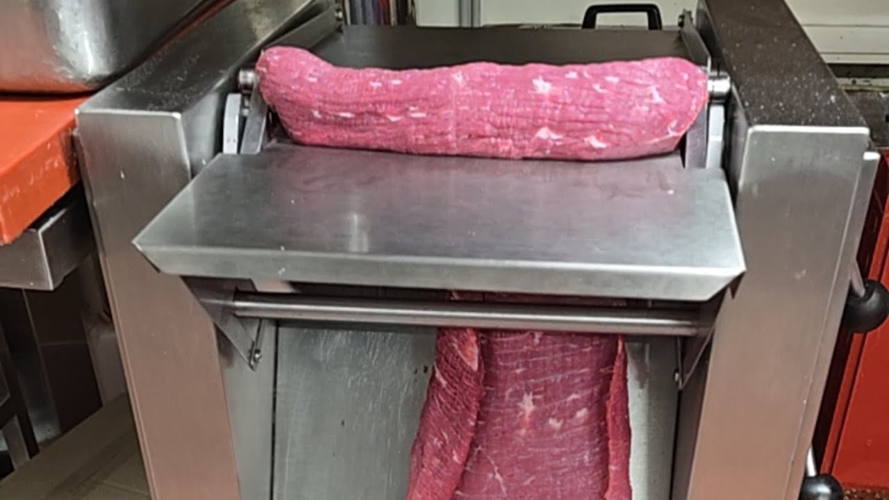 CANLI 🔥YAPRAK DÖNER ETİ NASIL AÇILIR ET AÇMA MAKİNESİ # #dönereti #dönerustası #doner #nasılaçılır