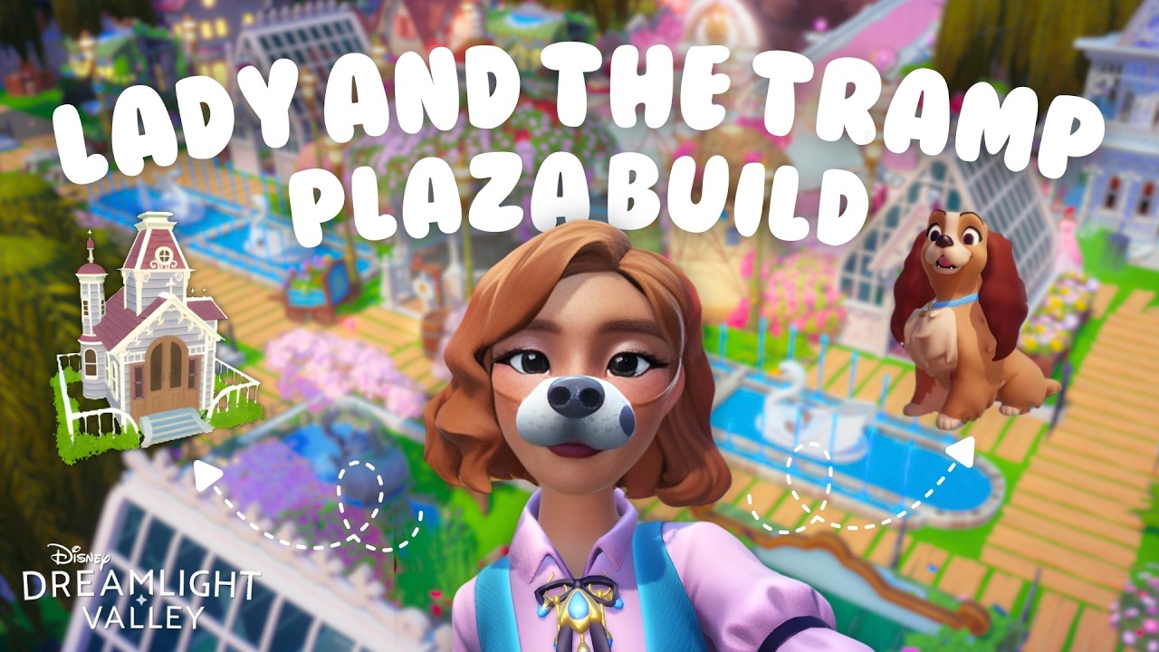 LADY AND THE TRAMP VALENTINES DAY PLAZA! | DREAMLIGHT VALLEY