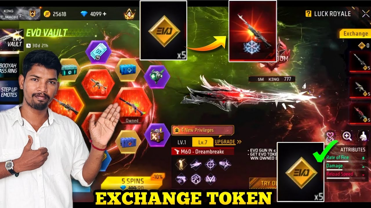 NEW EVO M60 🤩 EXCHANGE TOKEN ✅ FREEFIRE NEW EVO VAULT EVENT 😍 FREEFIRE NEW EVO M60 TAMIL 