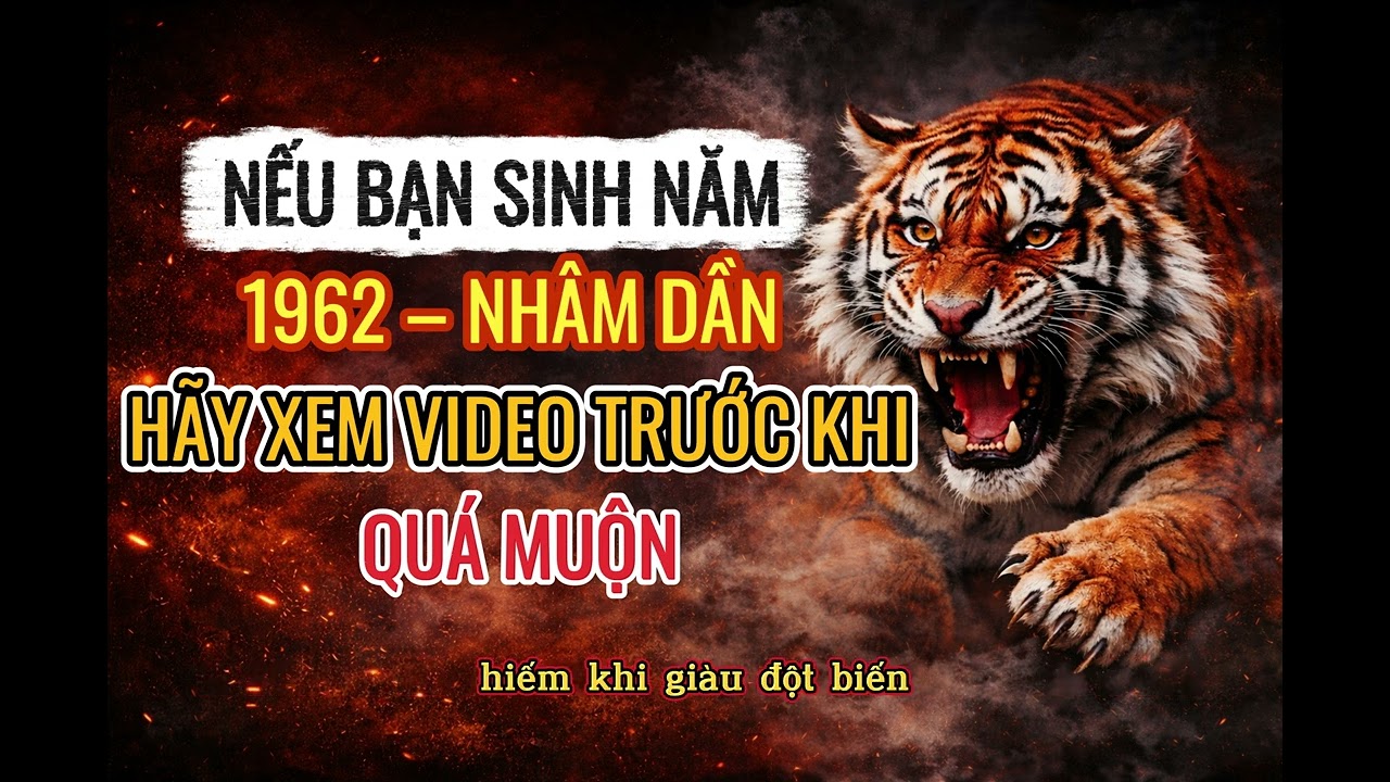 10 DẤU HIỆU NẾU BẠN SINH NĂM 1962 – NHÂM DẦN HÃY XEM VIDEO TRƯỚC KHI QUÁ MUỘN