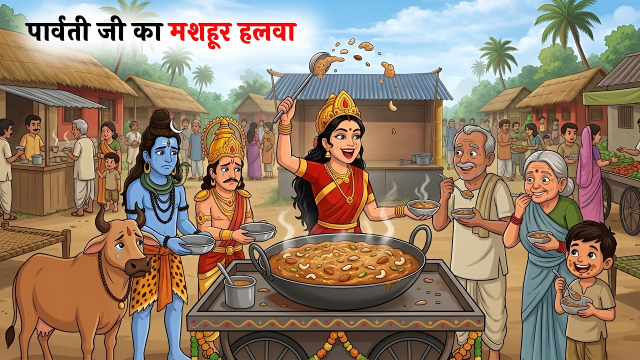 पार्वती जी का मशहूर हलवा Funny Story | Hindi kahani | fairy tales | kahaniyan