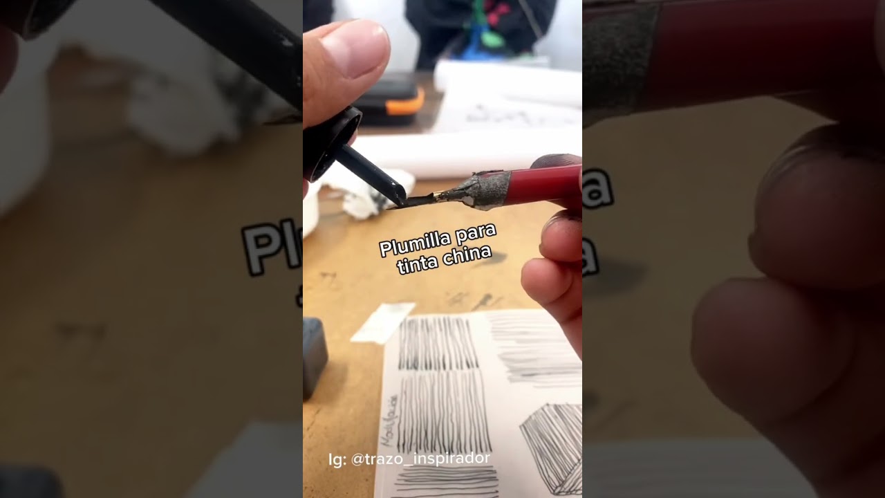 T&eacute;cnica de Achurado con plumilla y tinta china en mi universidad de artes