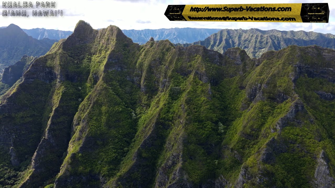 Aerial views of the most scenic locations of Oahu, Hawaii in 4K UHD