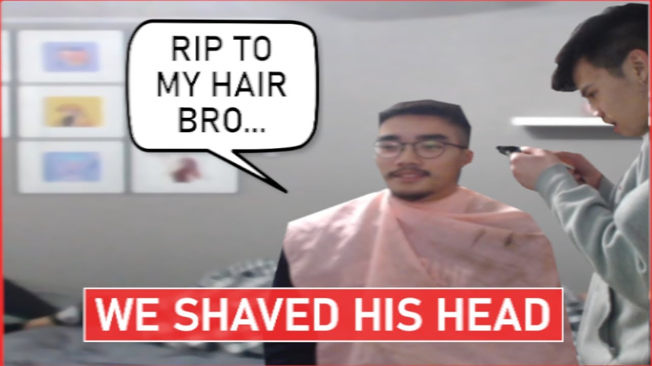 he really let us shave his head