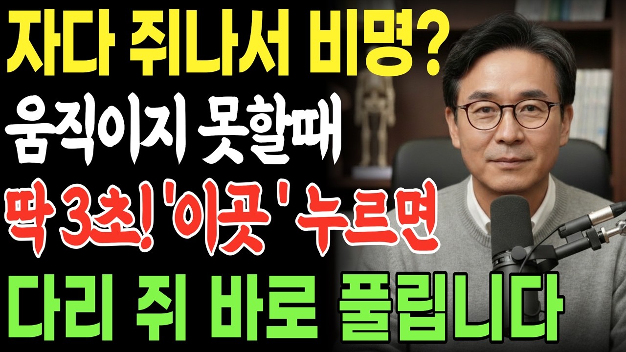 다리 쥐 났을 때? 딱 3초, 이렇게만 하면 통증이 즉시 풀립니다! 응급처치 60대이상, 필수 건강정보 | 다리 쥐났을때 대처법 | 시니어건강정보 | 다리쥐 푸는법 | 다리쥐예방법