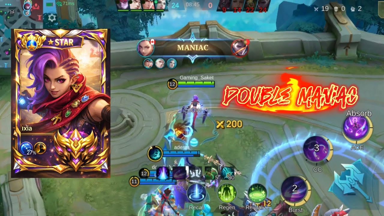 IXIA DOUBLE MANIAC 😱🔥 | MLBB RANKED INSANE DAMAGE