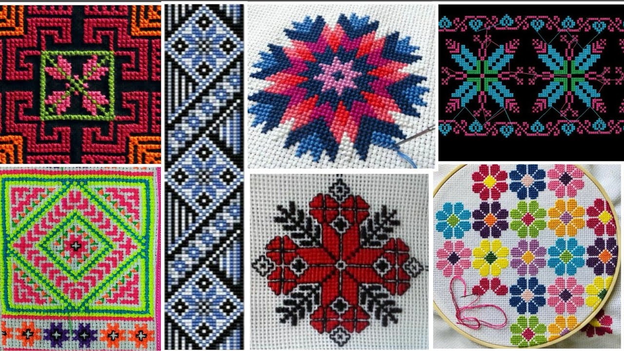 Clear & Beautiful Dosuti Designs / New Cross Stitch Designs / Tablecloth design / Embroidery design