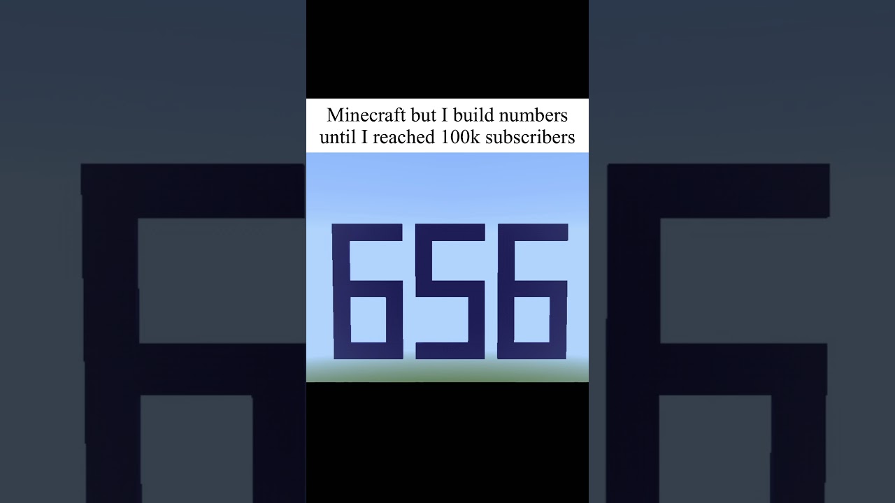 (656) Minecraft but I build numbers until I reached 100k subscribers #minecraft #minecraftshorts