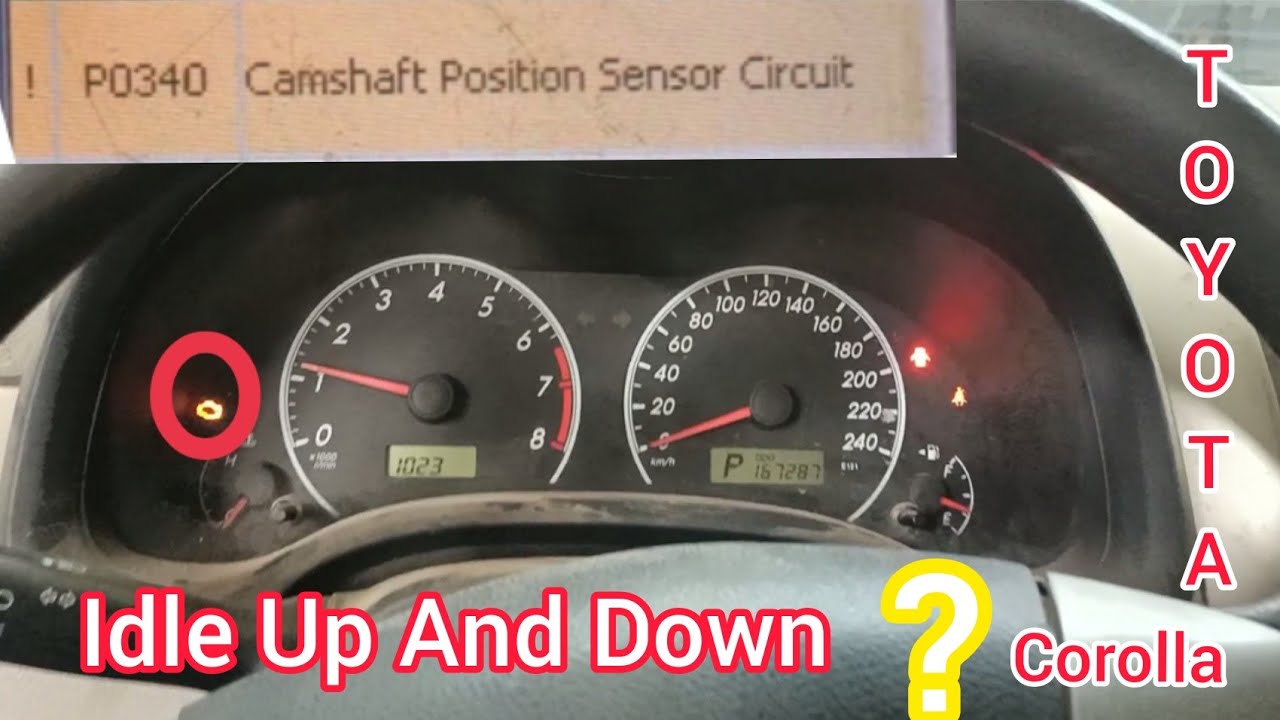 Diagnosis And Solution Check Light On | Engine RPM Going Up And Down How To Fix It Of Toyota Corolla