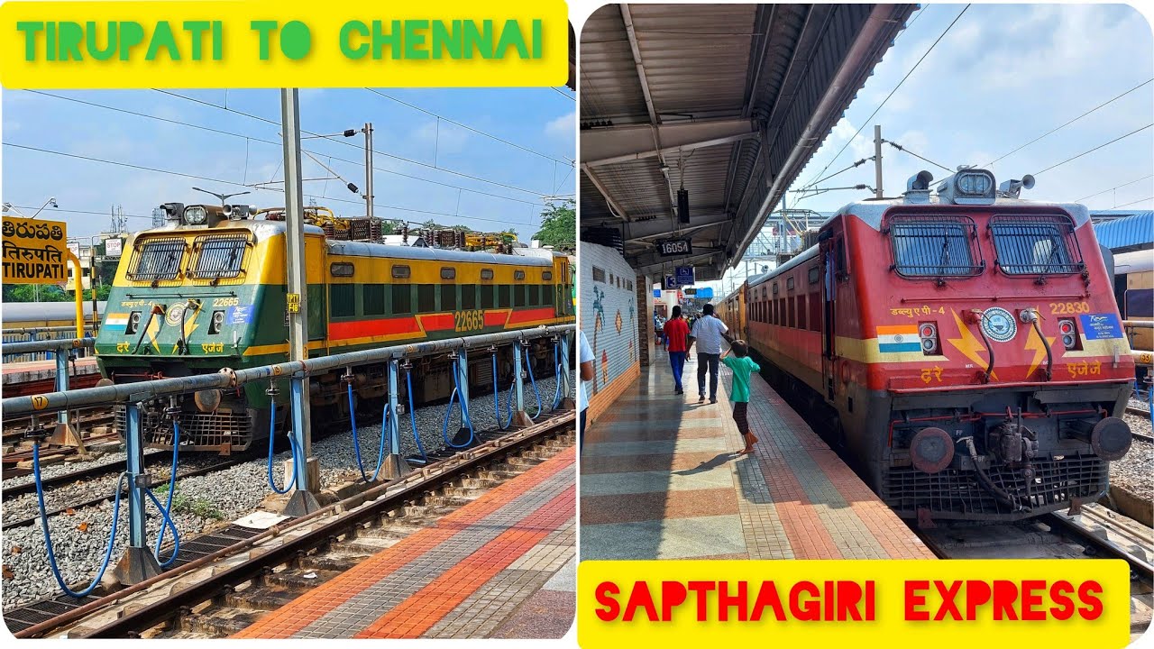 TIRUPATI to CHENNAI || Full Train Journey || Train No. 16054 Tirupati Chennai Sapathagiri Express!!