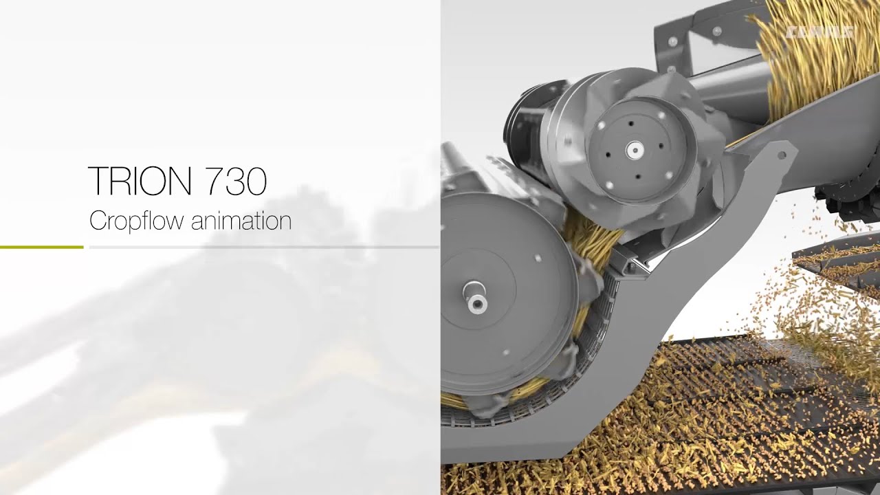 CLAAS TRION 730. Fits your farm. Cropflow animation.