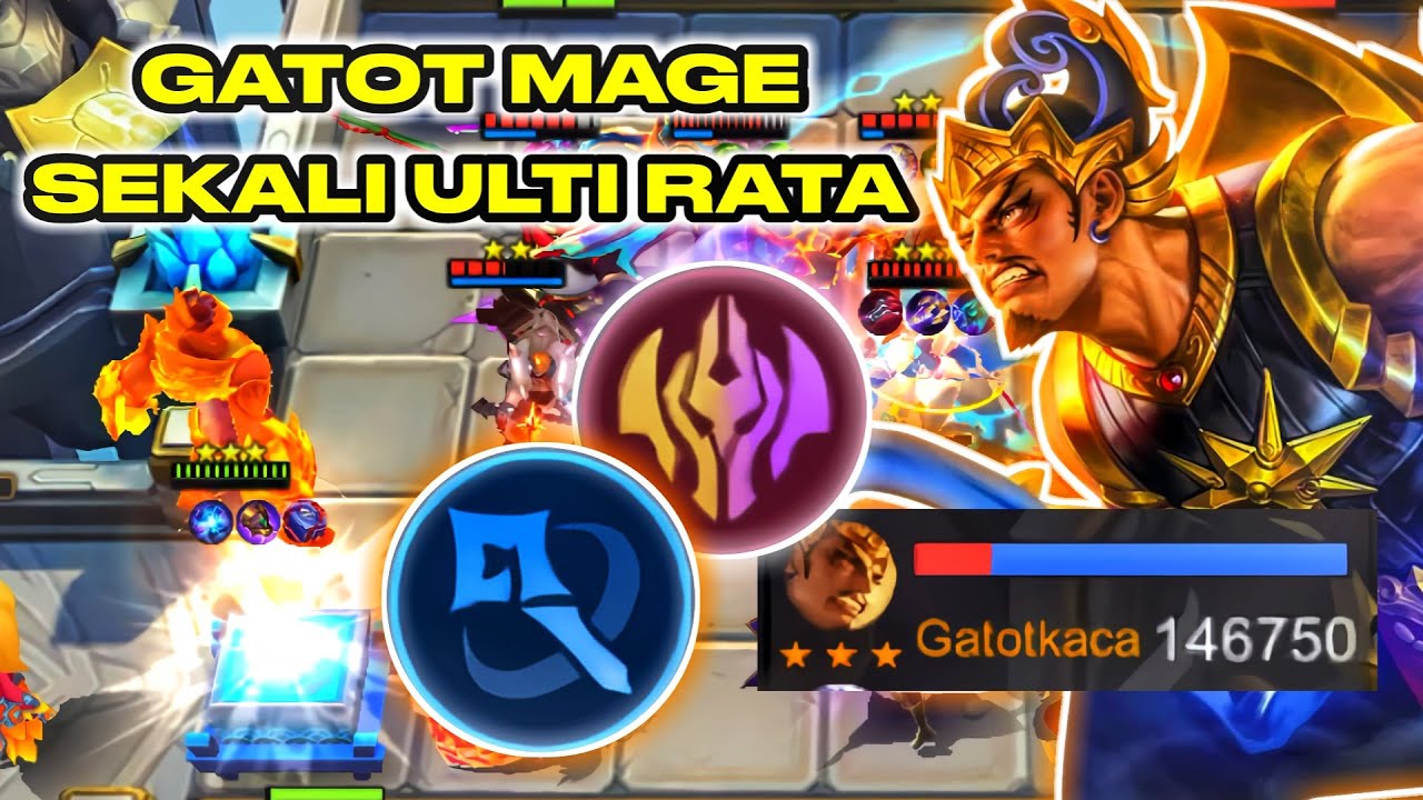 GATOT PANGGUNG MAGE GILAA!!! | SEKALI ULTI RATA SUMPAH GAK ADA OBAT DEMAGE NYA | MAGIC CHESS MLBB