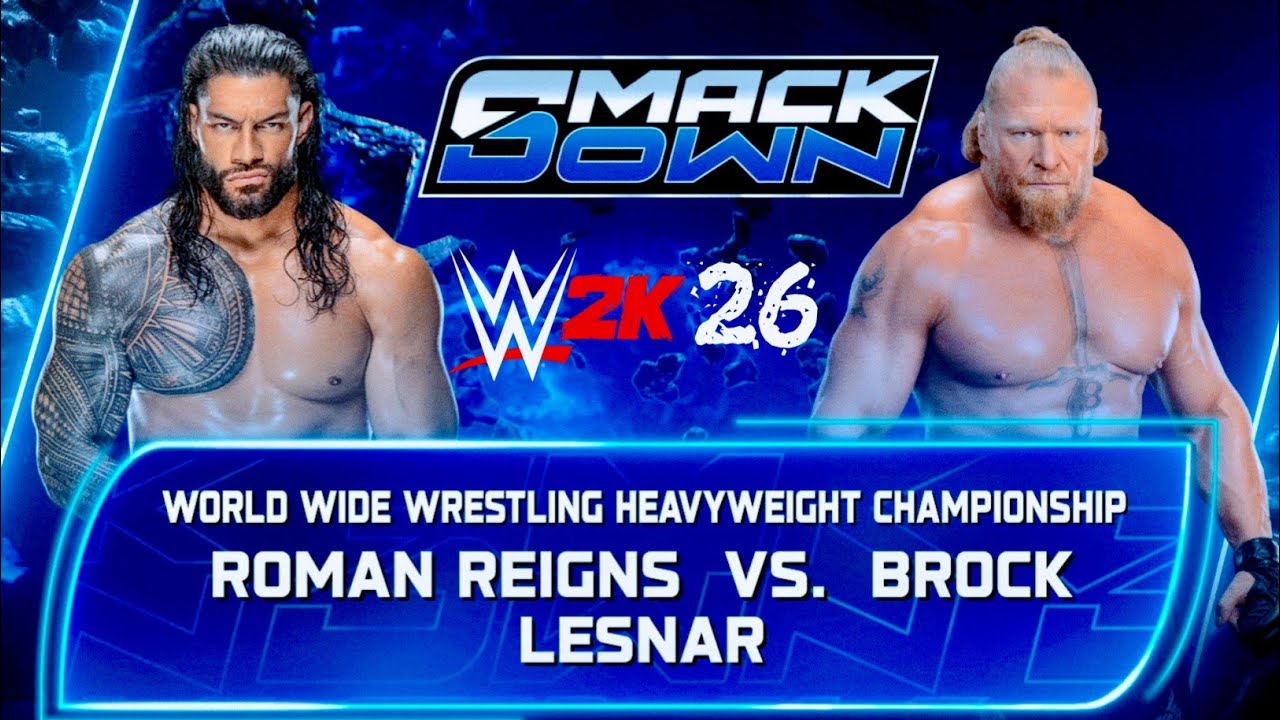 ROMAN REIGNS VS. BROCK LESNAR WORLD WIDE WRESTLING HEAVYWEIGHT CHAMPIONSHIP  #wwe #wwe2k25 #wwe2k26