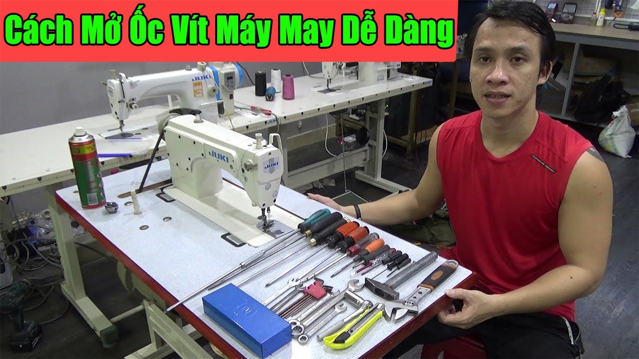 Cách Mở Ốc Vít Máy May Dễ Dàng || Cách Sử Lý Ốc Vít Rỉ Sét Khó Mở Ốc Bị Tòe Đầu || #nganhmaymac