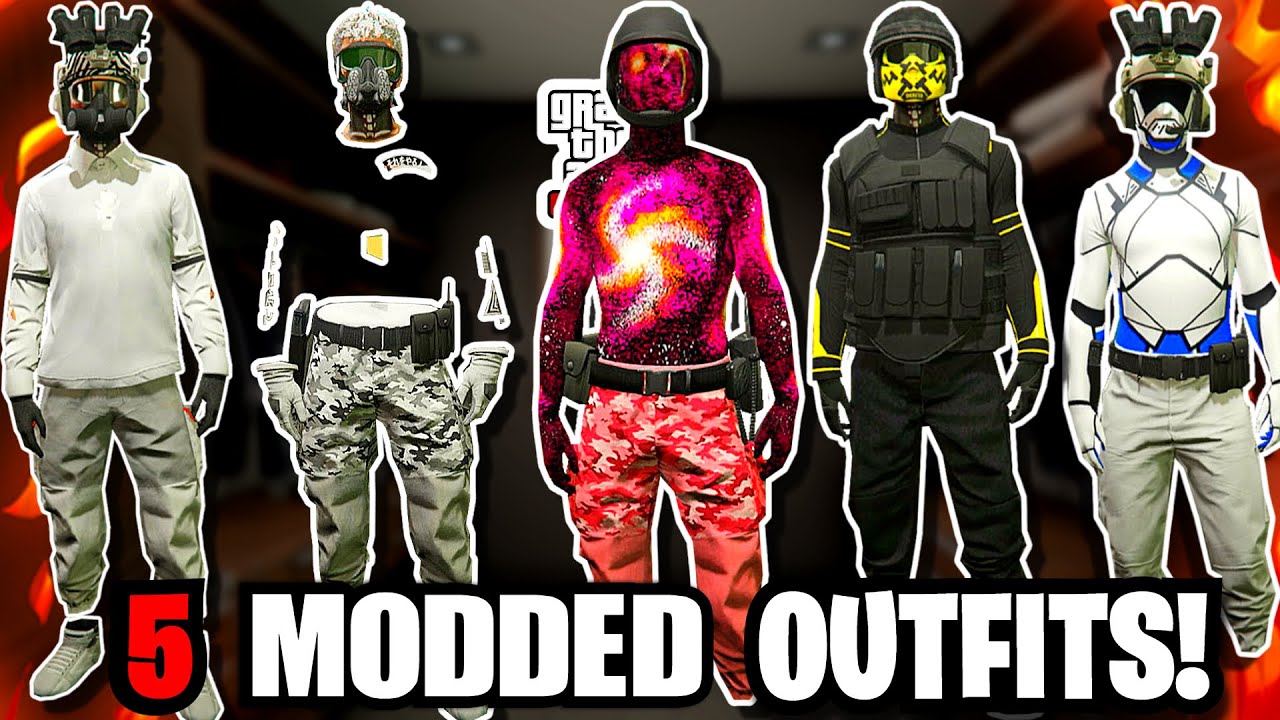 ✅Los 5 Conjuntos Mod f&aacute;ciles (PS5, Ps4, Xbox, Pc) Modded outfits GTA online