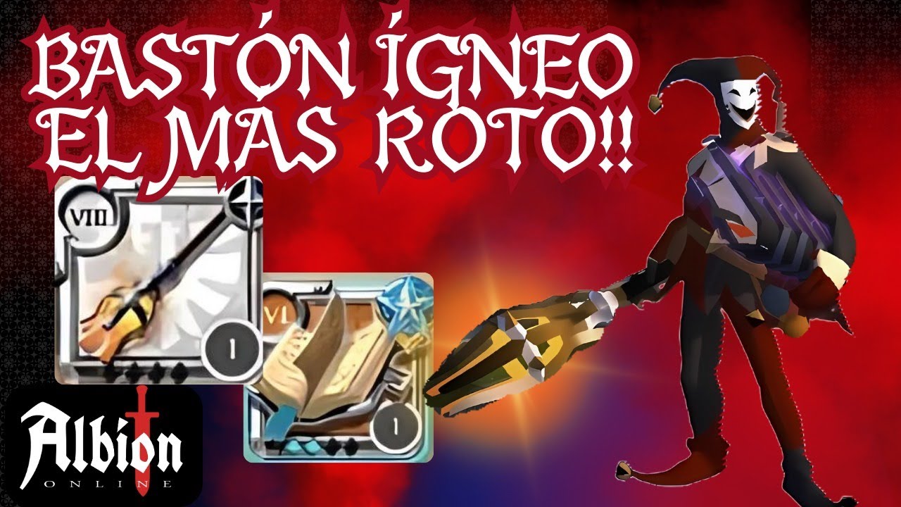 Bastón ígneo el más roto para arenas Albion Online